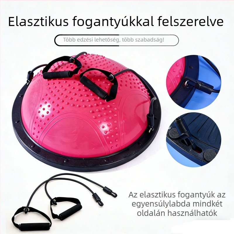Félszferikus egyensúlyozó jóga labda TPE-ből, vastag falú, repedésálló, Pilateshez és otthoni edzéshez