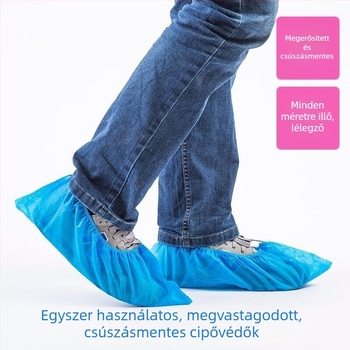 Egyszer használatos nemszövött cipővédők, kopásálló, vastagított, porvédő és csúszásmentes megoldás laboratóriumi környezethez (Eredet: Shandong; Márka: Aoxing; Típus: Egyéb; Funkció: Porvédelem; Anyag: nemszövött)