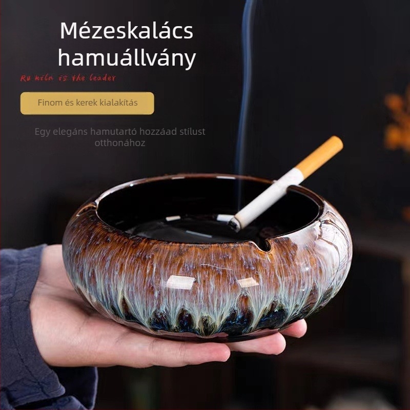 Kerámiából készült hamutál nappali és irodai használatra – dekoratív, retro japán stílus, testreszabás, 12 darabos csomag