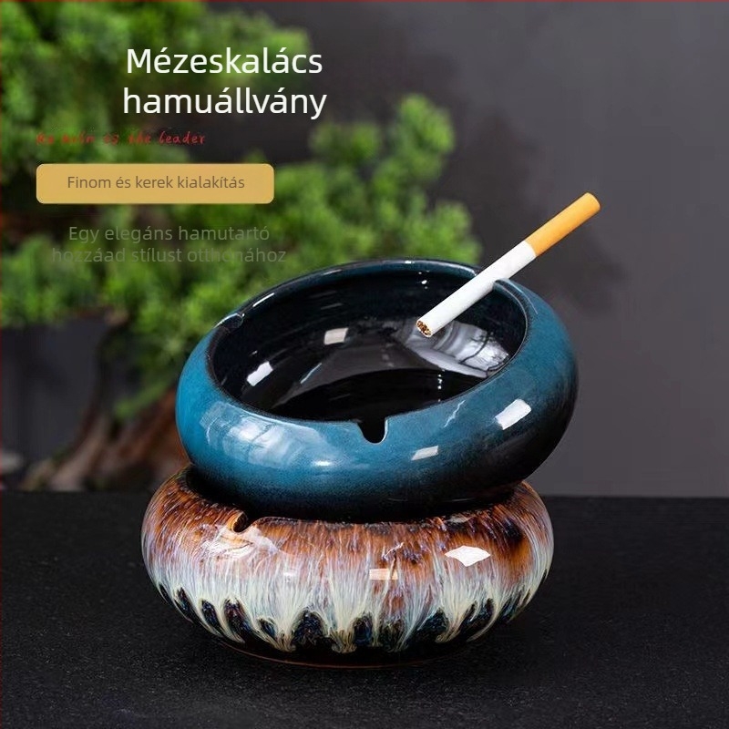 Kerámiából készült hamutál nappali és irodai használatra – dekoratív, retro japán stílus, testreszabás, 12 darabos csomag