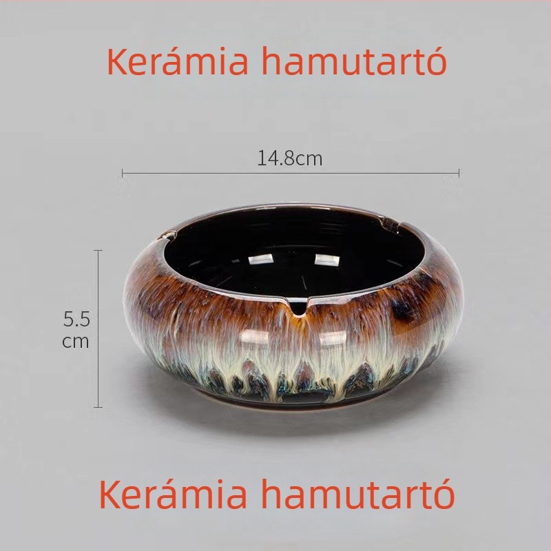 Kerámiából készült hamutál nappali és irodai használatra – dekoratív, retro japán stílus, testreszabás, 12 darabos csomag