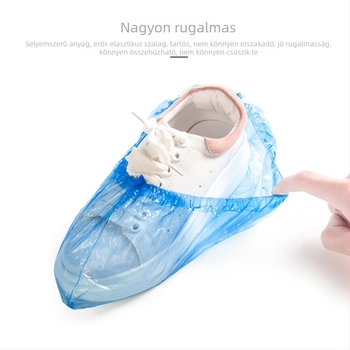 Egyszer használatos PE cipővédők, vastagított kivitel, por- és csúszásmentes védelem
