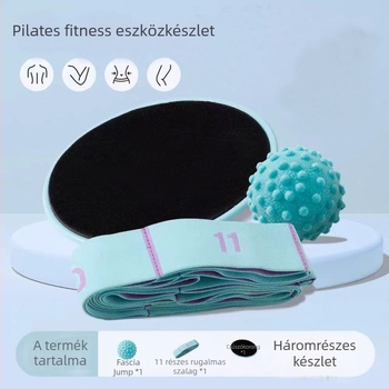 Ban qiaodi – Jóga nyújtóöv készlet: elasztikus kötél, fascia labda és csúszó korong