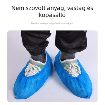 Egyszer használatos cipővédők, falra szerelt adagolóval, textil anyag, csúszásmentes, 4 g vastagság, testreszabott mintával és nyomtatott logóval, 50 db dobozonként
