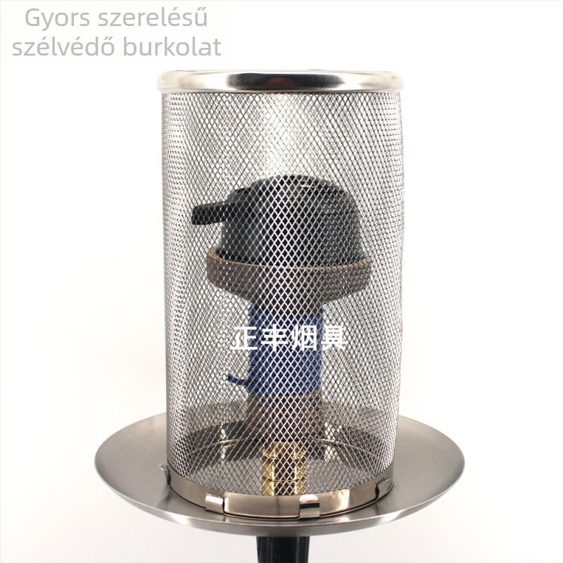 Narghile tálfedél snap-on, rozsdamentes acélból, szélálló és égési sérülés elleni védelem