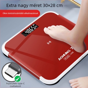Testzsír-mérleg, újratölthető elektromos mérleg háztartási használatra (kapacitás 180 kg, csomagolás 10 db, Beautiful márka, magáncímke lehetőség)