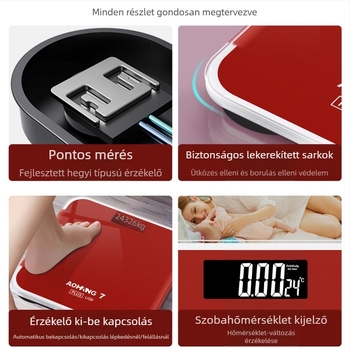 Testzsír-mérleg, újratölthető elektromos mérleg háztartási használatra (kapacitás 180 kg, csomagolás 10 db, Beautiful márka, magáncímke lehetőség)