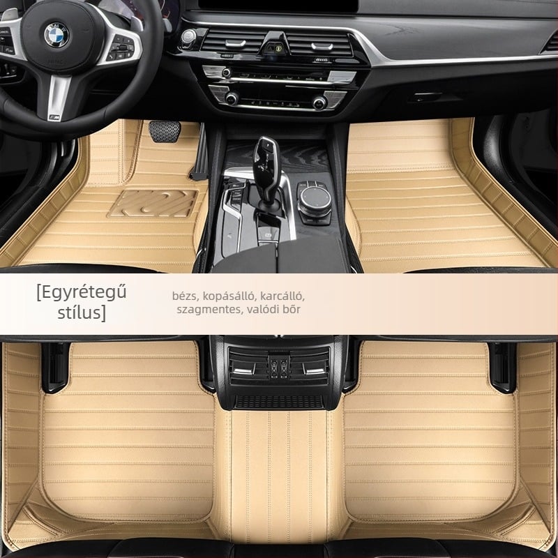 Valódi bőrből készült autópadlók, nagy körbefogó kialakítás, kizárólag öt üléshez, testreszabható (Anyag: Valódi bőr; Stílus: Nagy körbefogó kivitel; Forma: kizárólag öt üléshez; Feldolgozás és testreszabás: Igen)