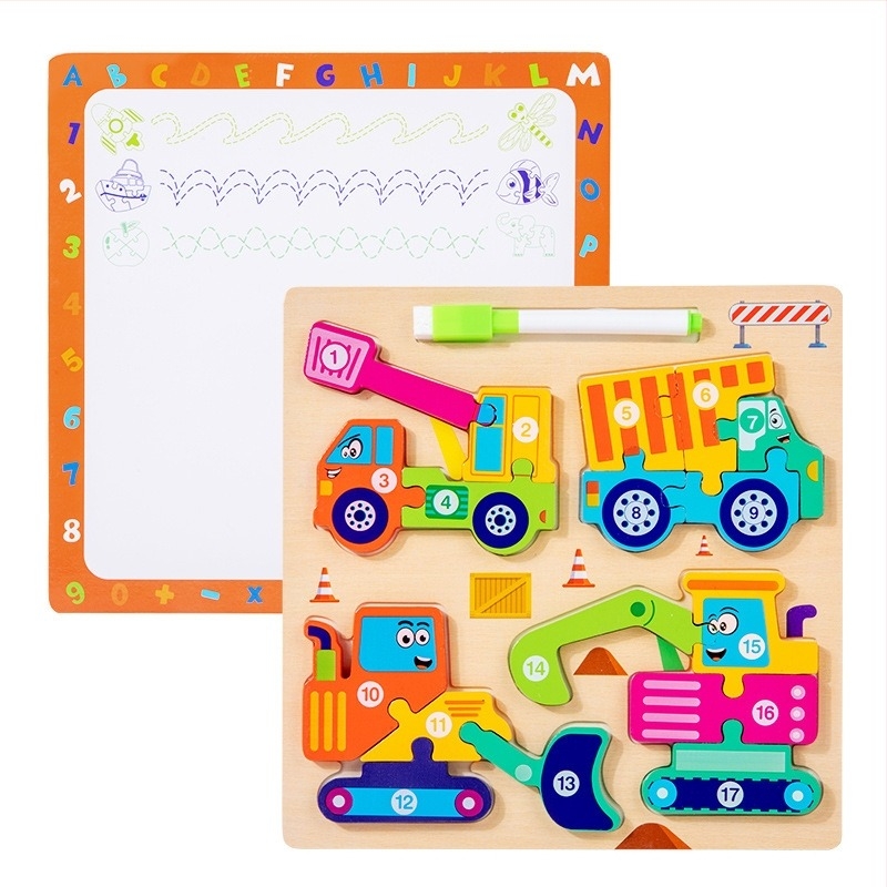 Fa 3D kirakó játék 4–6 éves gyerekeknek, blisteres csomagolás, puzzle tábla