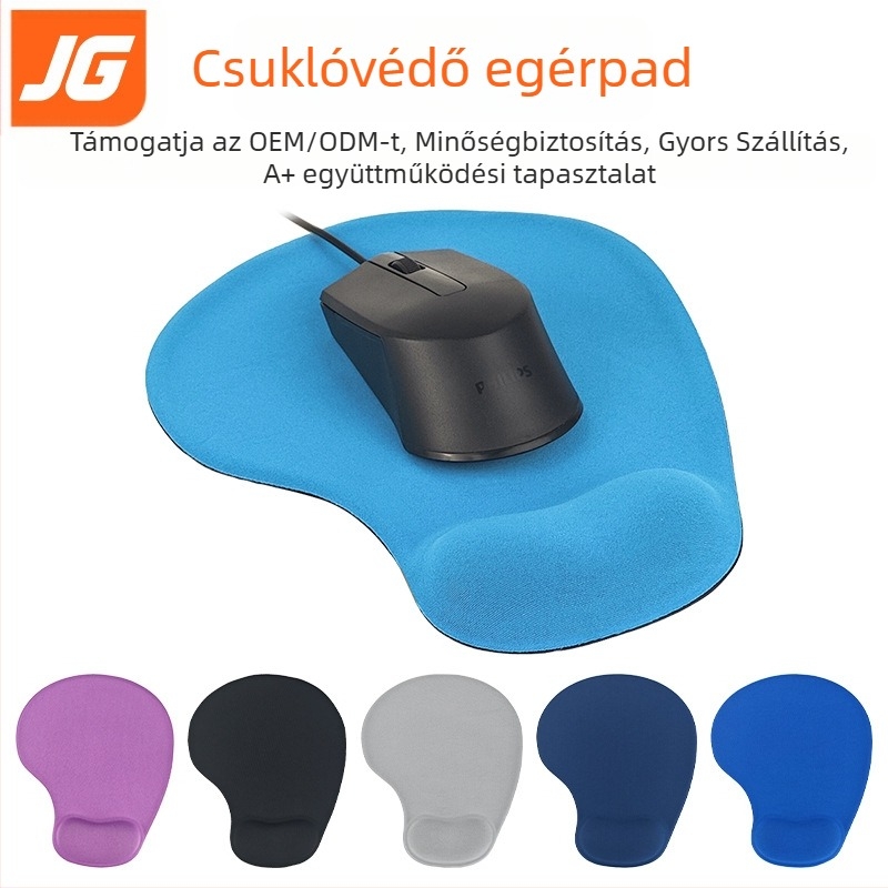 Szilikon csuklótámaszos egérpad – kis méretű asztali pad, injekciós formázás, logó nyomtatás