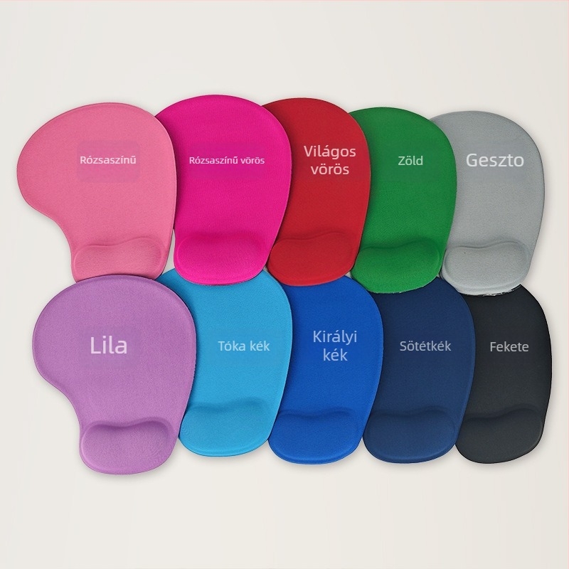 Szilikon csuklótámaszos egérpad – kis méretű asztali pad, injekciós formázás, logó nyomtatás