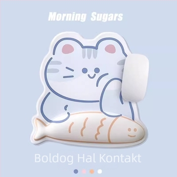 Egér- és billentyűzetcsukló párna, kétoldalas, gumírozott talp, csuklótámasz, nyomtatott logó