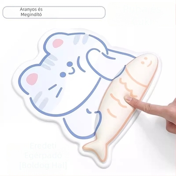 Egér- és billentyűzetcsukló párna, kétoldalas, gumírozott talp, csuklótámasz, nyomtatott logó