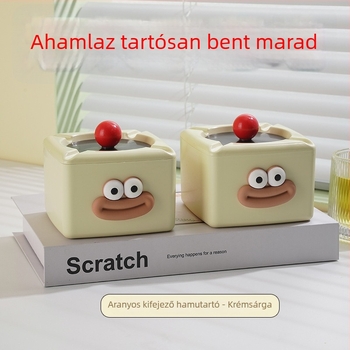 Műanyag hamutál otthoni használatra fedéllel, testreszabás nélkül, nem importált