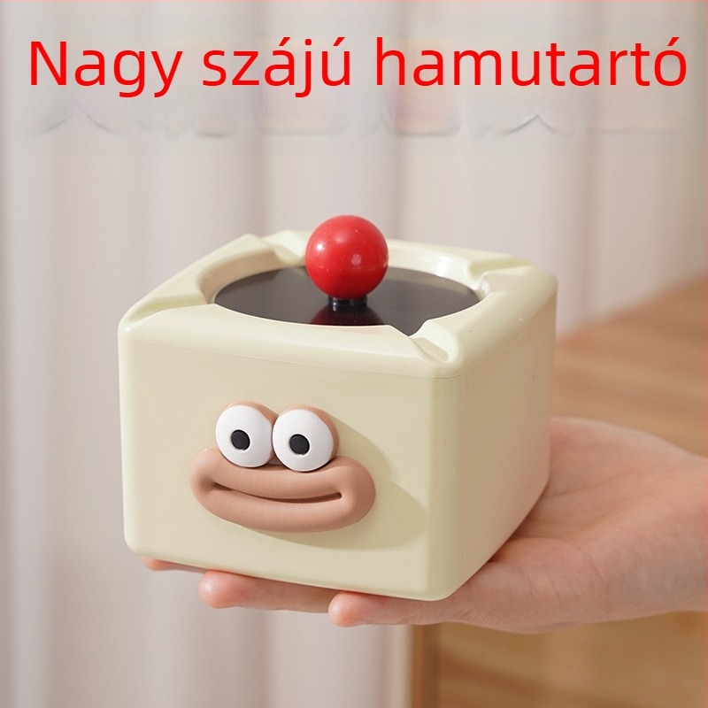 Műanyag hamutál otthoni használatra fedéllel, testreszabás nélkül, nem importált