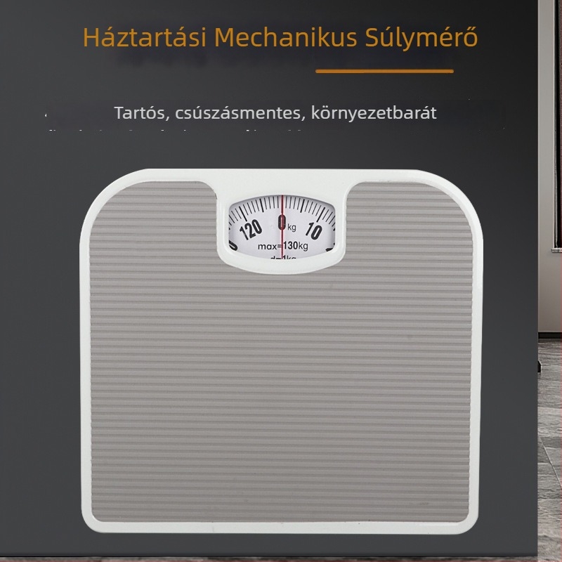 Henset elektronikus mérleg felnőtteknek, 130 kg teherbírás, méri a testsúlyt.