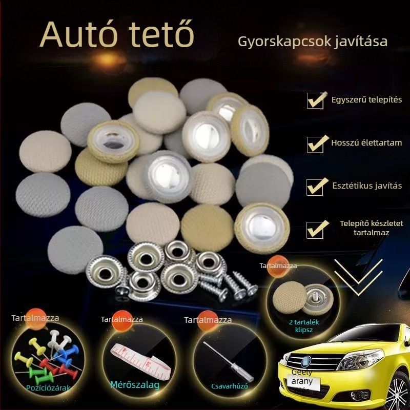 DP-01 autó belső mennyezeti csat, univerzális használat, anyag: műanyag és szénszálas, feldolgozás nélkül