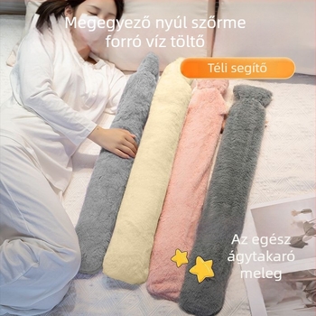 Vízben töltött melegítőpalack a lábak alvás közbeni melegítéséhez, univerzális használat, körülbelül 500 g, fűtés vízzel töltve