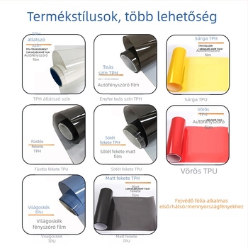 Autófényszóró védőfilm – TPH anyag, átlátszó minta, ragasztóval történő felhelyezés, testreszabható