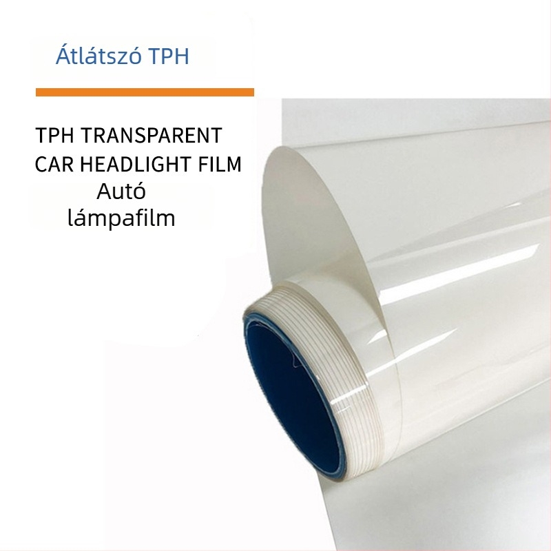 Autófényszóró védőfilm – TPH anyag, átlátszó minta, ragasztóval történő felhelyezés, testreszabható