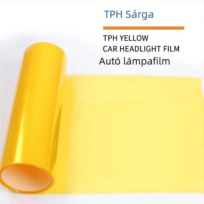Autófényszóró védőfilm – TPH anyag, átlátszó minta, ragasztóval történő felhelyezés, testreszabható