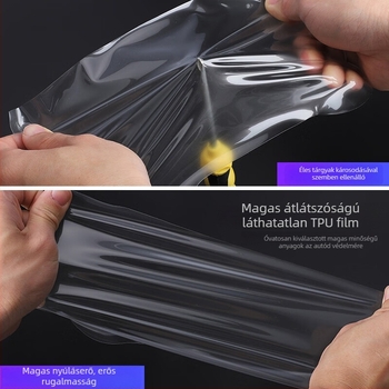 TPU belső védőfilm Porsche Cayenne-hez — műszerfal és navigációs kijelző, központi kijelző és váltókar — egységes formázás, hőmérséklet-tűrés, karcolás- és kopásálló, ujjlenyomat- és olajfolt-ellenálló