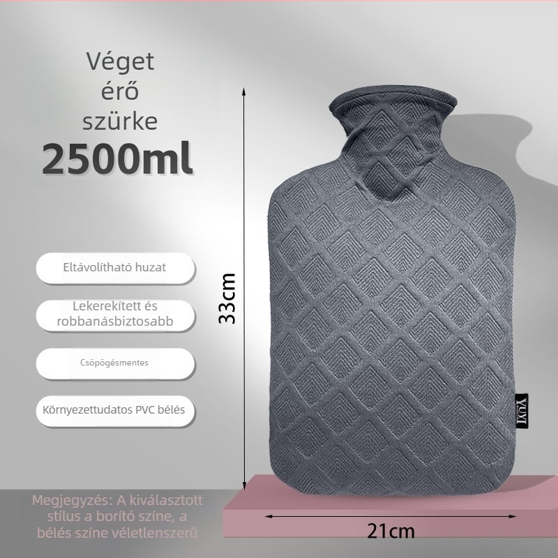 Vízzell töltött melegítő palack, japán stílus, nagy sűrűségű PVC, vízzel történő melegítés, melegíti az egész testet