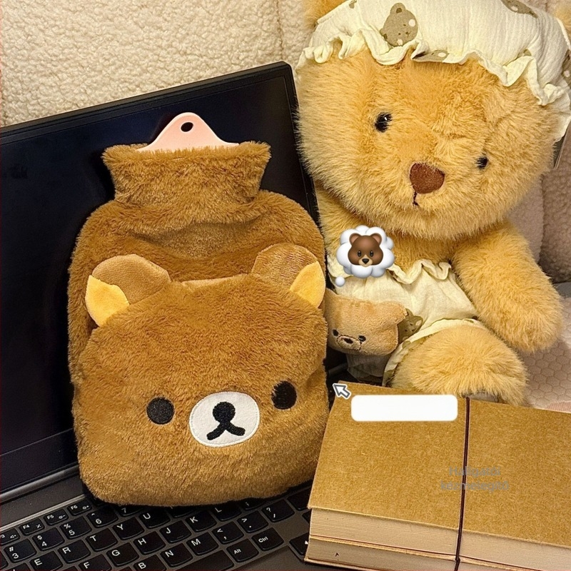 Capybara vízzel tölthető melegítőpalack, plüss dizájn, PVC, derékra, hasra és kezekre