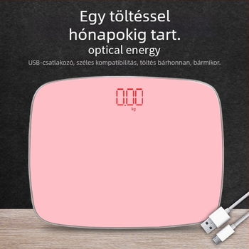 Chunkai háztartási elektronikus mérleg edzett üveglappal, 180 kg teherbírás