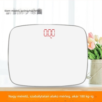 Chunkai háztartási elektronikus mérleg edzett üveglappal, 180 kg teherbírás
