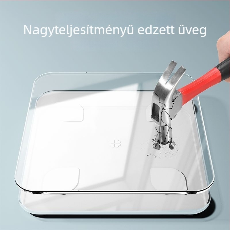 Okos testzsír mérő és testsúlymérő – elektronikus mérleg, egyszerű kialakítás, felnőtteknek