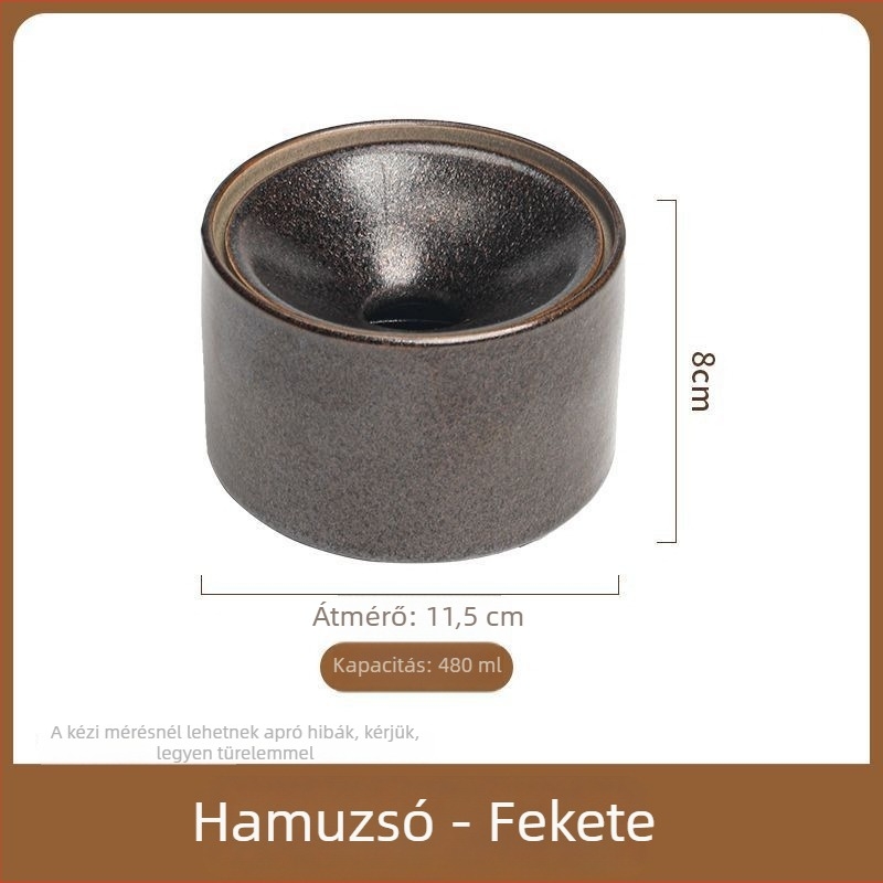 Kerámiából készült hamutál fedővel, retro kreatív dizájn, ideális otthoni nappaliba és íróasztalra