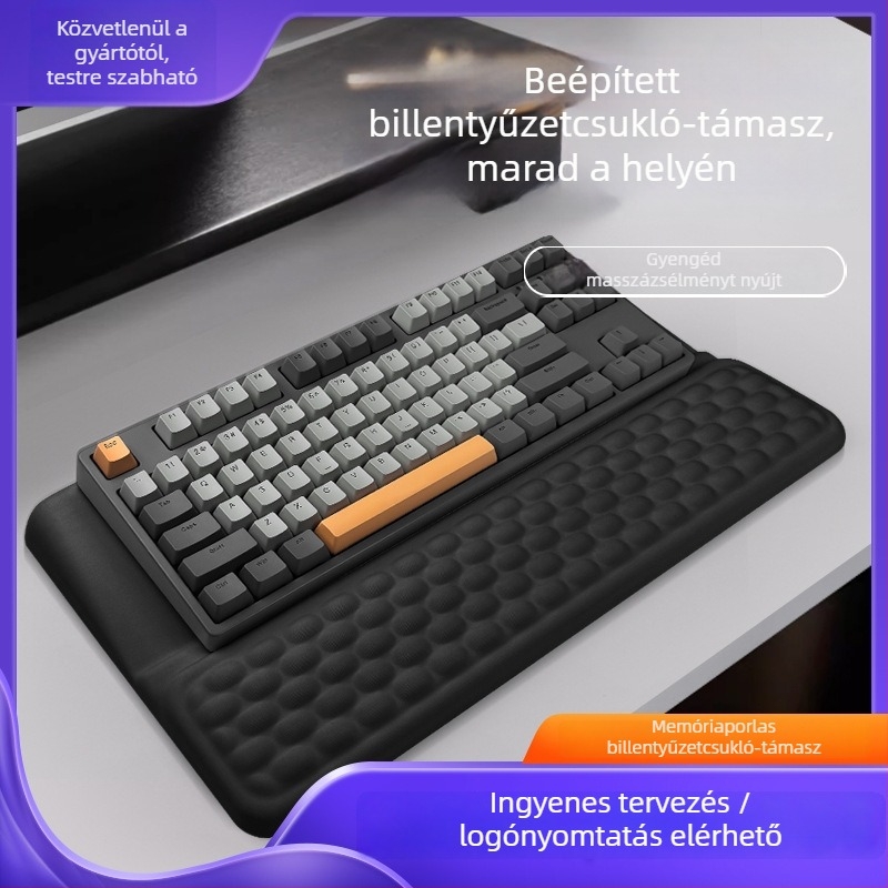Beépített billentyűzet-tálca – billentyűzetpad, textil felület, egyoldalas, OEM testreszabható logóval