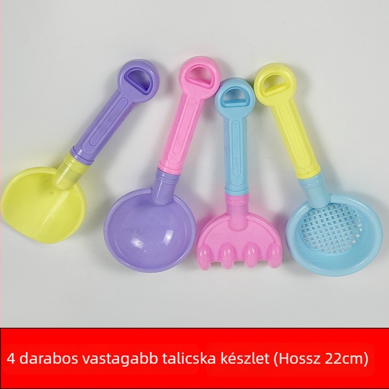 Megvastított gyermek strandlapát – homokozó játék, PP anyag, strand- és vízijáték 4–6 éveseknek