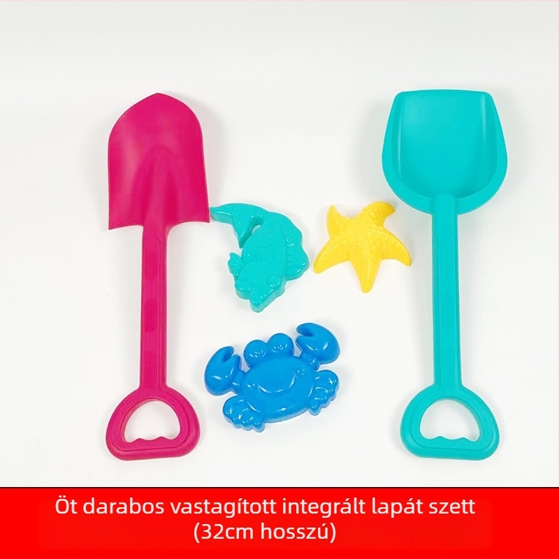 Megvastított gyermek strandlapát – homokozó játék, PP anyag, strand- és vízijáték 4–6 éveseknek