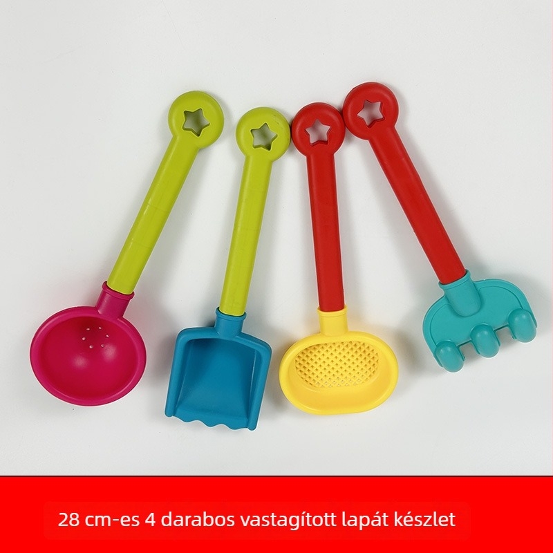 Megvastított gyermek strandlapát – homokozó játék, PP anyag, strand- és vízijáték 4–6 éveseknek