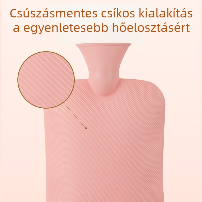 Vízben töltött forróvíz-palack magas sűrűségű PVC-ből, fűtés vízbefecskendezéssel, kézre, lábra és hasra alkalmas, 180 g