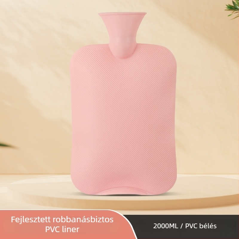 Vízben töltött forróvíz-palack magas sűrűségű PVC-ből, fűtés vízbefecskendezéssel, kézre, lábra és hasra alkalmas, 180 g