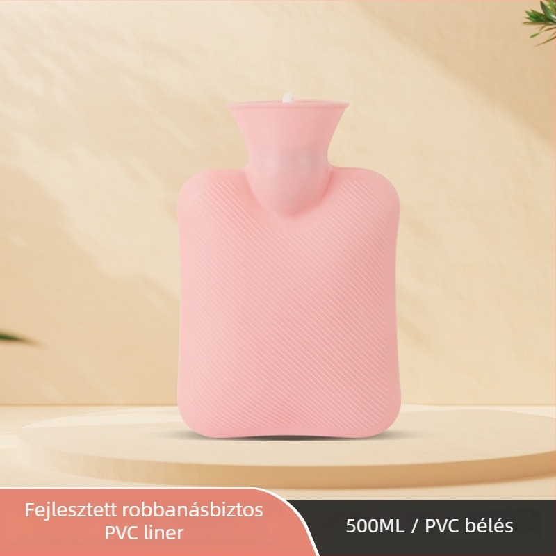 Vízben töltött forróvíz-palack magas sűrűségű PVC-ből, fűtés vízbefecskendezéssel, kézre, lábra és hasra alkalmas, 180 g
