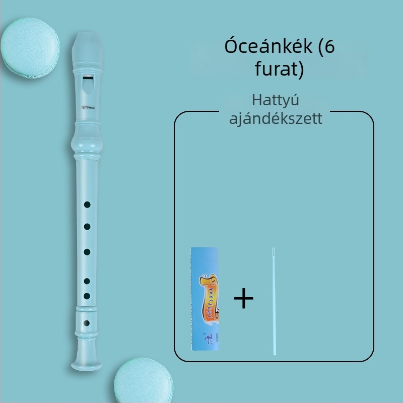Swan német stílusú rekorder, 8-lyukas és 6-lyukas, gyerekeknek és kezdőknek, magas regiszter, táskával