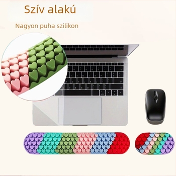 Szilikon billentyűzet csuklótámasz – kétoldalas, vízálló, csúszásmentes, 280 g