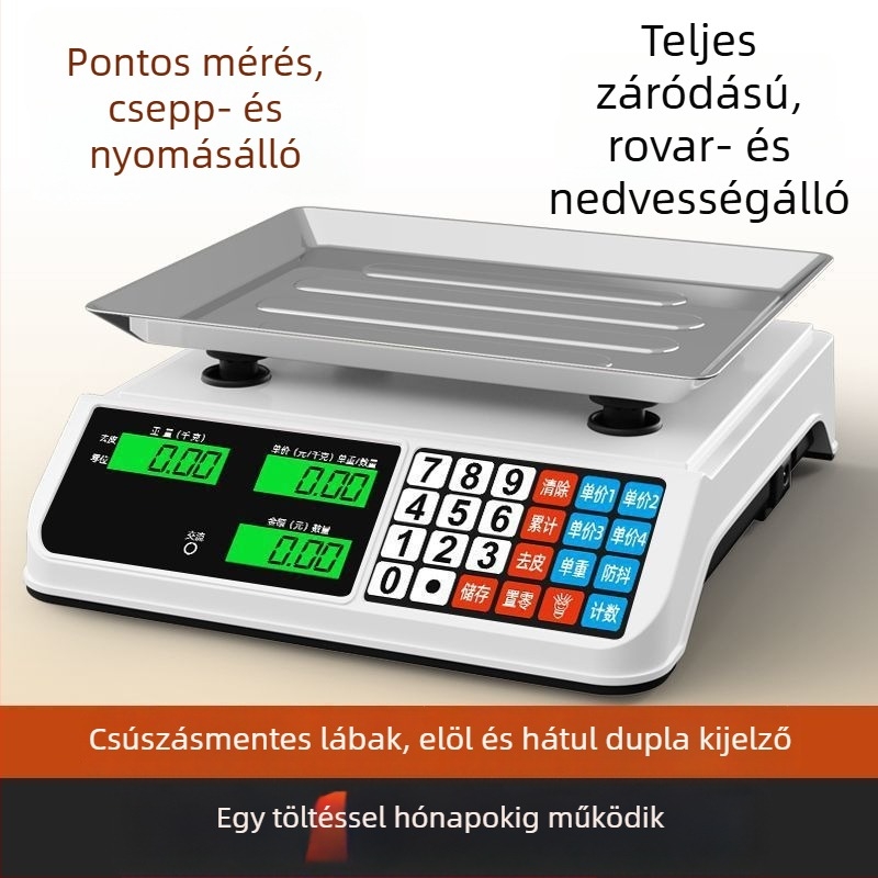Elektronikus mérleg zöldségek és gyümölcsök számára – háztartási és kiskereskedelmi használat, pontos árazás