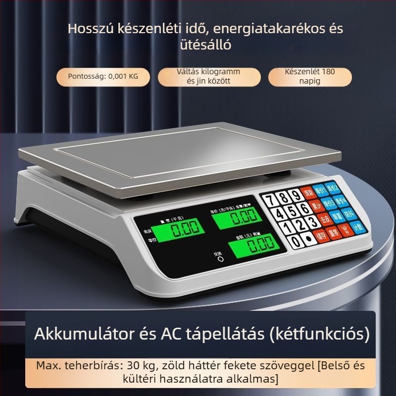 Elektronikus mérleg zöldségek és gyümölcsök számára – háztartási és kiskereskedelmi használat, pontos árazás