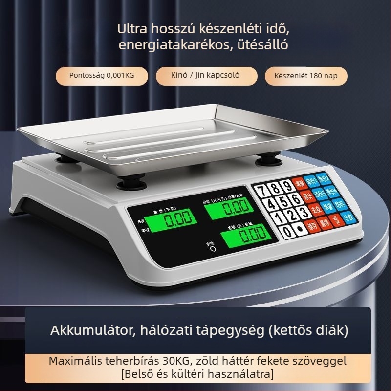 Elektronikus mérleg zöldségek és gyümölcsök számára – háztartási és kiskereskedelmi használat, pontos árazás