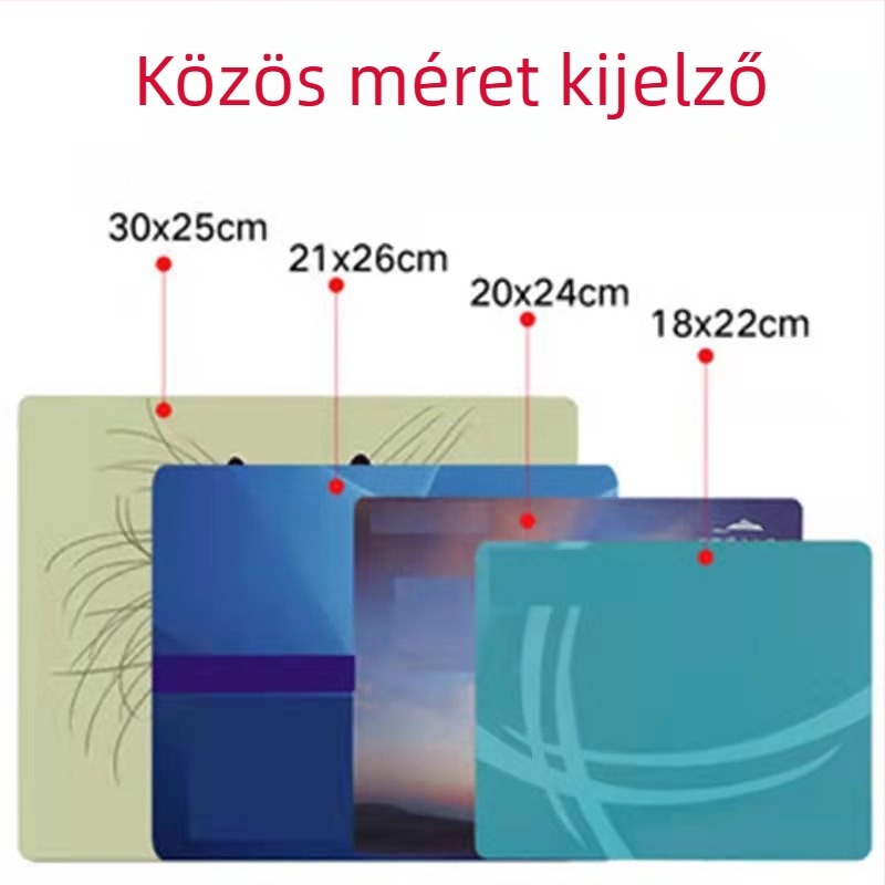 Reklám egérpad logóval és fűtéssel, DIY szilikon-len anyagú, különleges méretek
