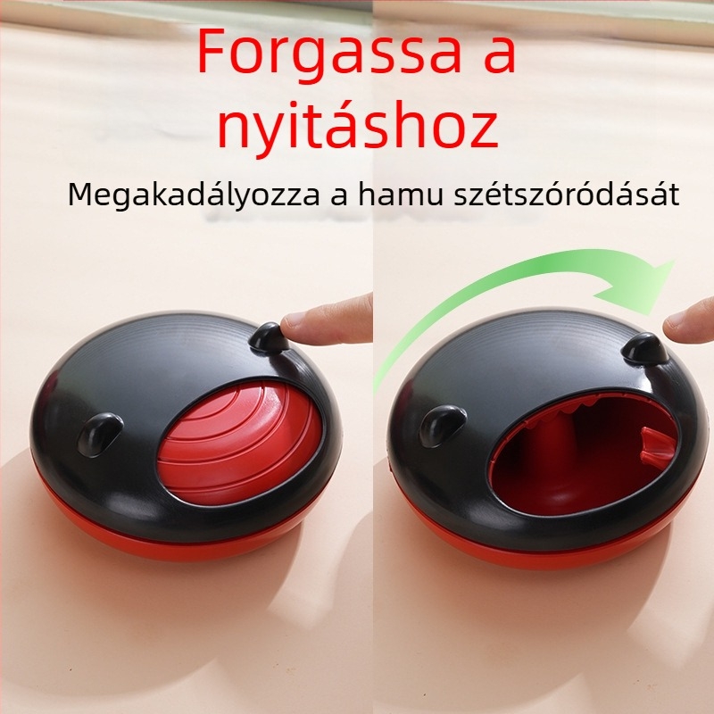 Forgó hamutál fedővel, kreatív modern dizájn, megakadályozza a hamu szóródását, otthonra, nappaliba és irodába, műanyag