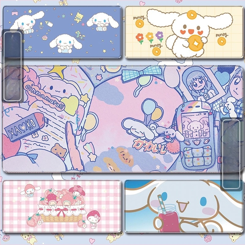 Cinnamonroll egérpad – Nagy méretű anime gaming asztali pad, csuklótámasz és nyomtatott kép