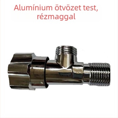 Rézanyagú szögcsap, vastított és hosszabbított kivitelben, falba épített, forró és hideg vízhez, modell 34