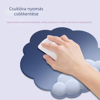 Gradient Cloud billentyűzet csuklótámasz – memóriahab és szilikon aljzat, egyoldalas, hideg formázás, modell 7215119, OEM testreszabható