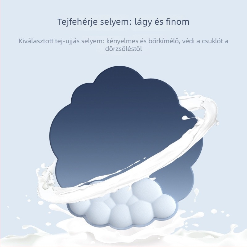 Gradient Cloud billentyűzet csuklótámasz – memóriahab és szilikon aljzat, egyoldalas, hideg formázás, modell 7215119, OEM testreszabható